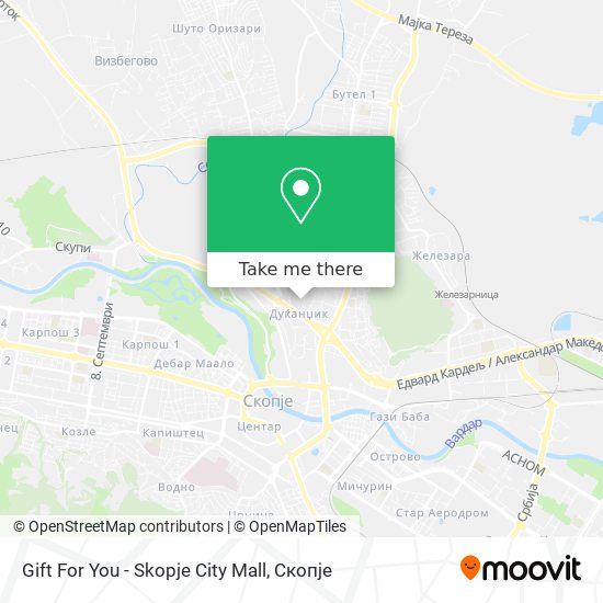 Gift For You - Skopje City Mall mapa