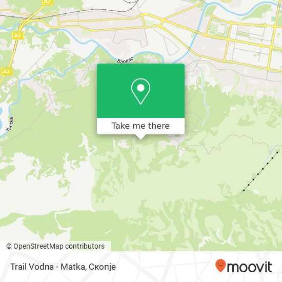 Trail Vodna - Matka mapa