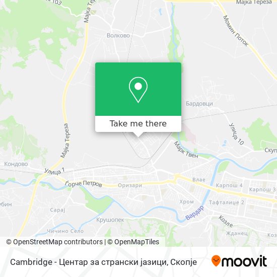 Cambridge - Центар за странски јазици map