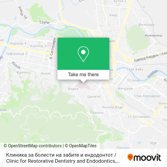 Клиника за болести на забите и ендодонтот / Clinic for Restorative Dentistry and Endodontics map