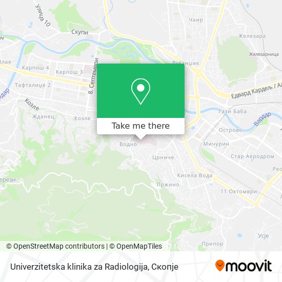 Univerzitetska klinika za Radiologija map