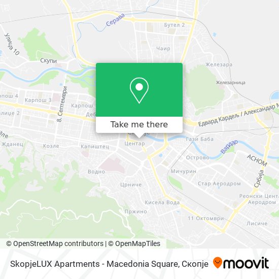 SkopjeLUX Apartments - Macedonia Square map