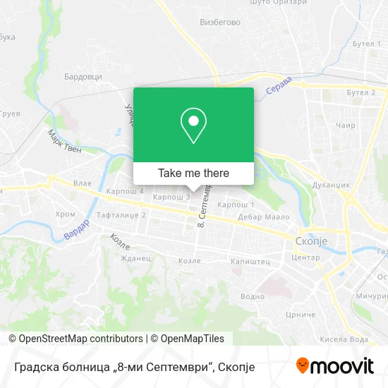 Градска болница „8-ми Септември“ map