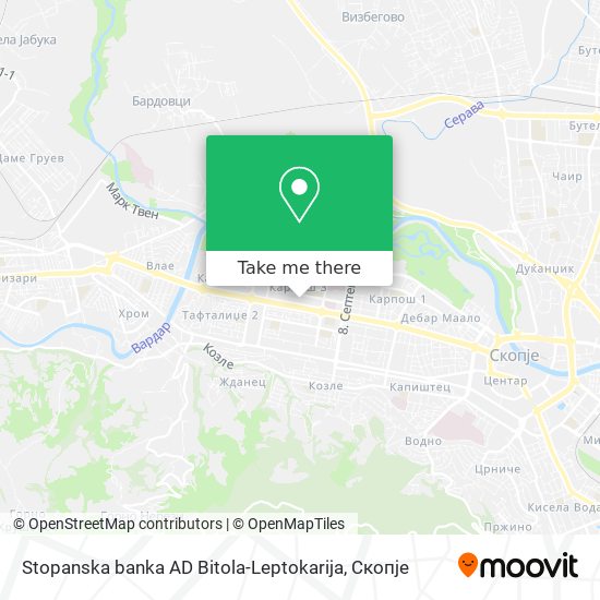 Stopanska banka AD Bitola-Leptokarija mapa