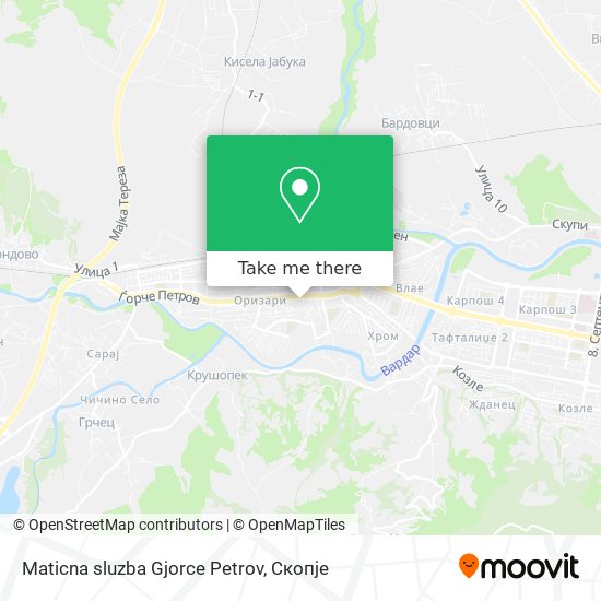 Maticna sluzba Gjorce Petrov map