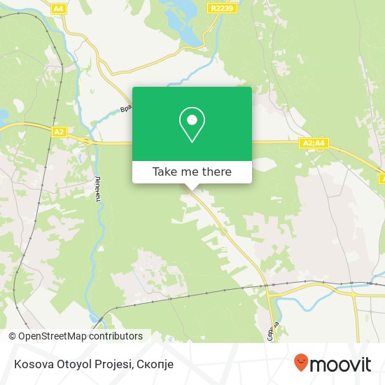Kosova Otoyol Projesi mapa