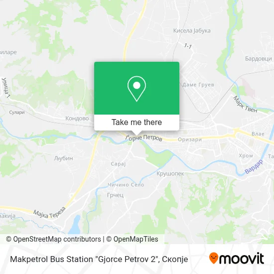 Makpetrol Bus Station "Gjorce Petrov 2" map