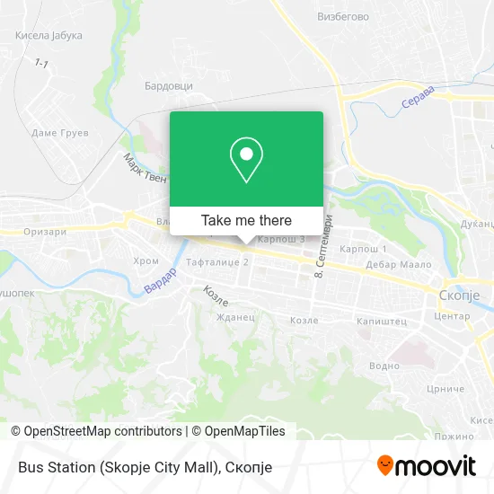 Bus Station (Skopje City Mall) map