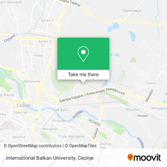 International Balkan University map