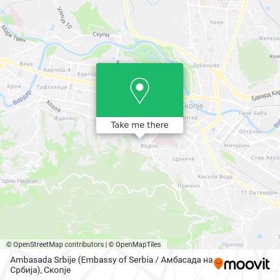 Ambasada Srbije (Embassy of Serbia / Амбасада на Србија) mapa