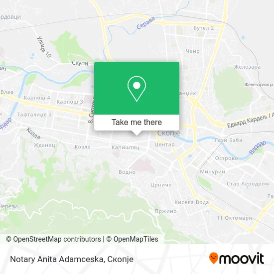 Notary Anita Adamceska map