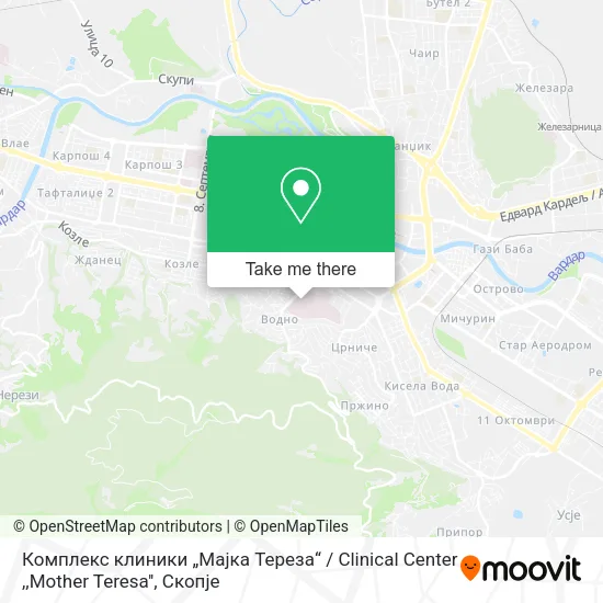 Комплекс клиники „Мајка Тереза“ / Clinical Center ,,Mother Teresa'' map