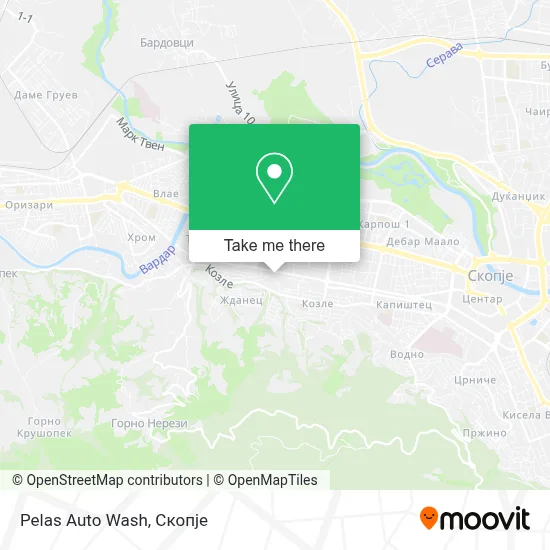 Pelas Auto Wash map