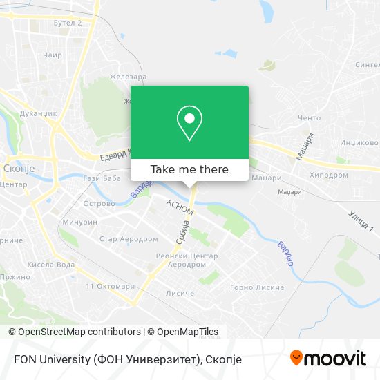 FON University (ФОН Универзитет) map