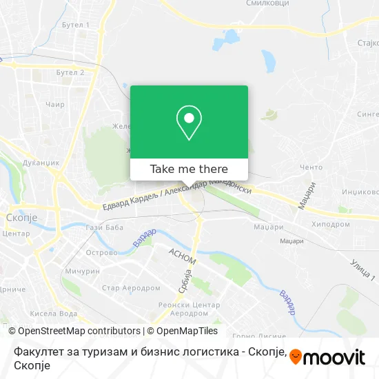 Факултет за туризам и бизнис логистика - Скопје mapa