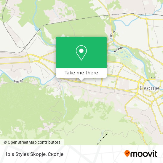 Ibis Styles Skopje map