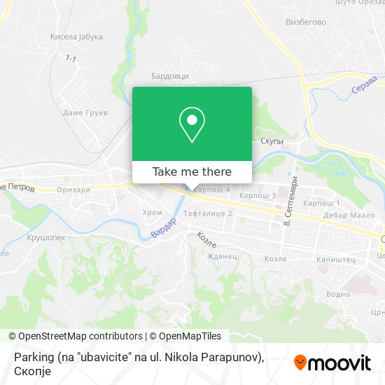 Parking (na "ubavicite" na ul. Nikola Parapunov) mapa