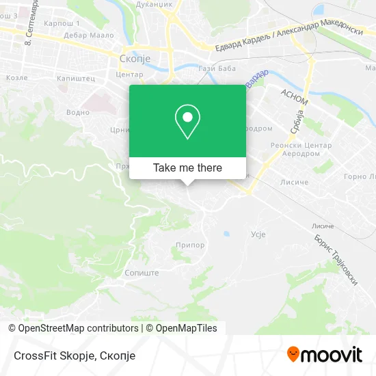 CrossFit Skopje map