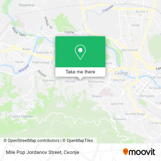 Mile Pop Jordanov Street map