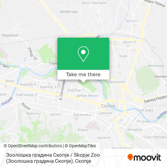 Зоолошка градина Скопје / Skopje Zoo map