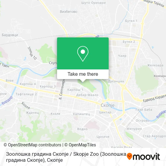 Зоолошка градина Скопје / Skopje Zoo map