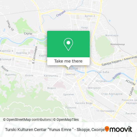 Turski Kulturen Centar "Yunus Emre " - Skopje map
