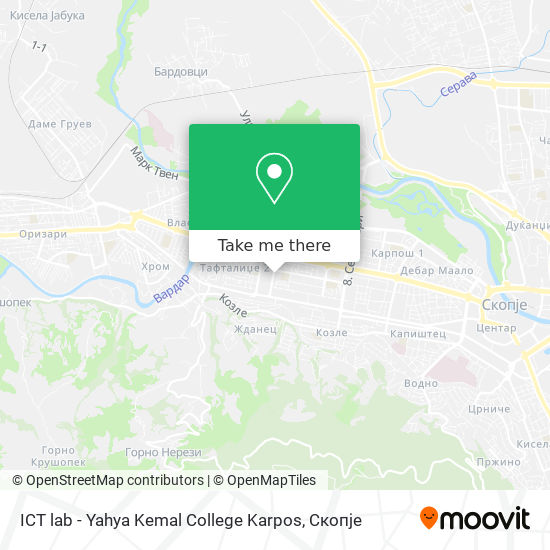 ICT lab - Yahya Kemal College Karpos map