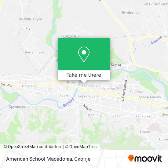 American School Macedonia map