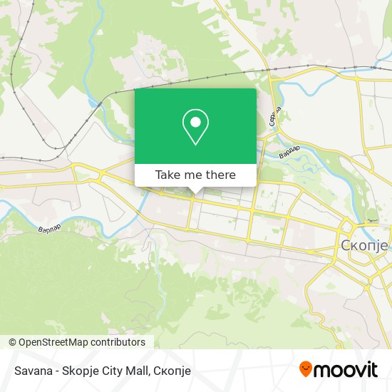 Savana - Skopje City Mall map