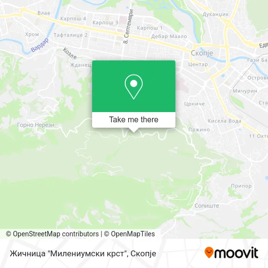 Жичница "Милениумски крст" mapa