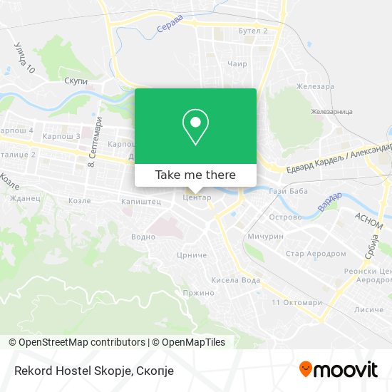 Rekord Hostel Skopje mapa