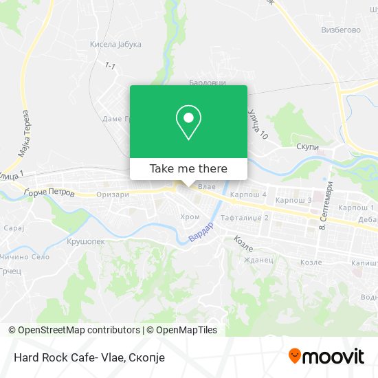Hard Rock Cafe- Vlae mapa