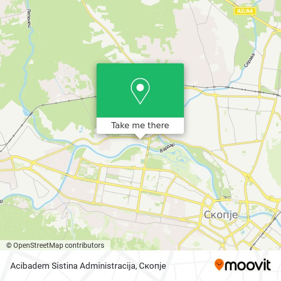Acibadem Sistina Administracija map