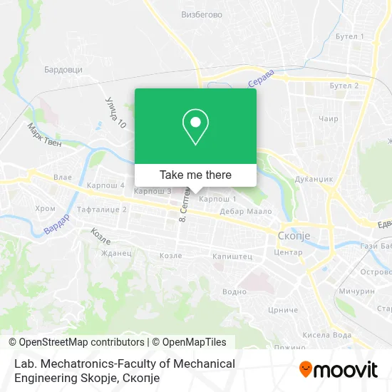 Lab. Mehatronika-Masinski fakultet Skopje map