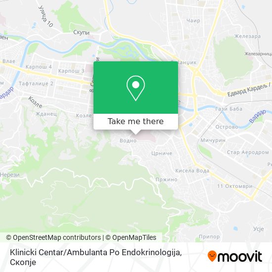 Klinicki Centar / Ambulanta Po Endokrinologija mapa