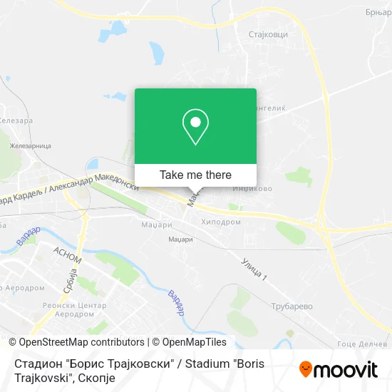 Стадион "Борис Трајковски" / Stadium "Boris Trajkovski" map