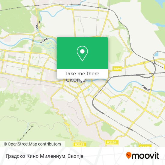 Градско Кино Милениум map