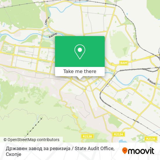 Државен завод за ревизија / State Audit Office map