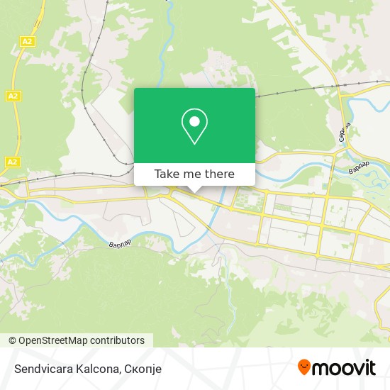 Sendvicara Kalcona map