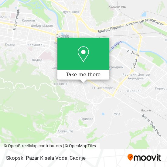 Skopski Pazar Kisela Voda map