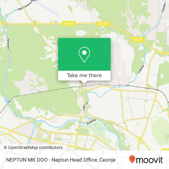 NEPTUN MK DOO - Neptun Head Office map