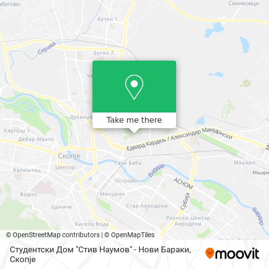 Студентски Дом "Стив Наумов" - Нови Бараки map