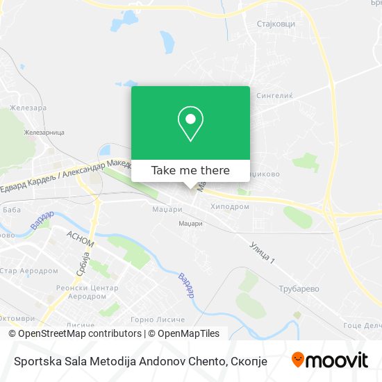 Sportska Sala Metodija Andonov Chento map