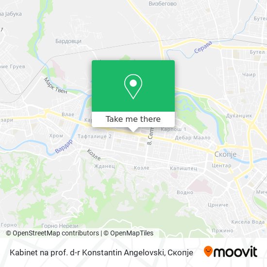 Kabinet na prof. d-r Konstantin Angelovski map