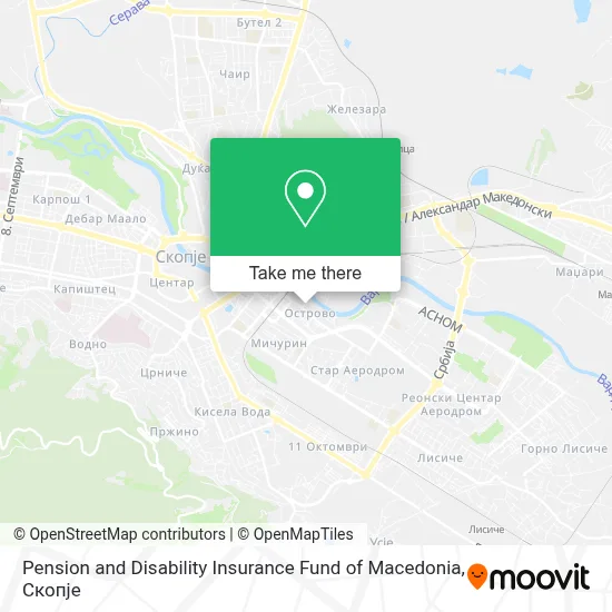 Pension and Disability Insurance Fund of Macedonia map