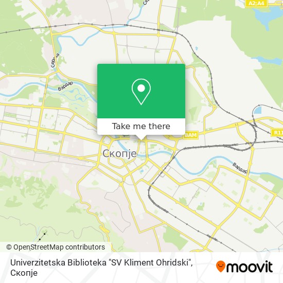 Univerzitetska Biblioteka "SV Kliment Ohridski" mapa
