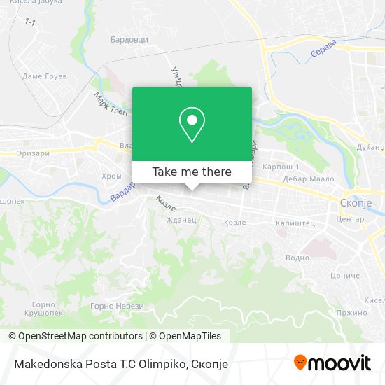Makedonska Posta T.C Olimpiko map