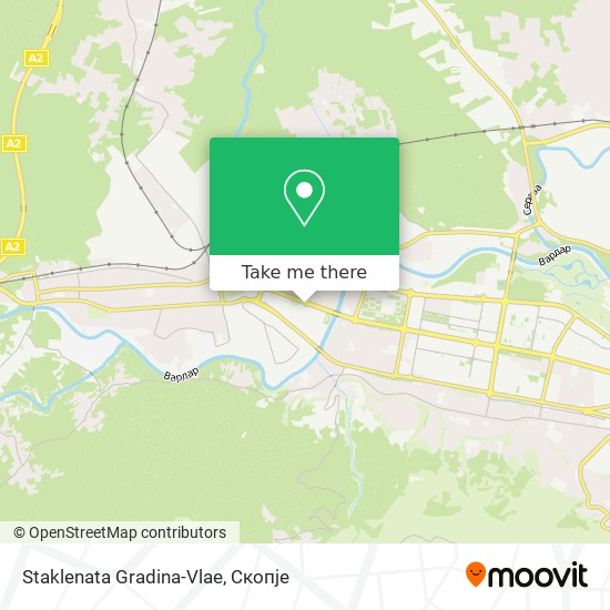 Staklenata Gradina-Vlae mapa