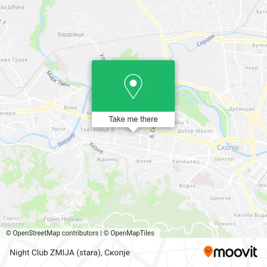 Night Club ZMIJA (stara) map