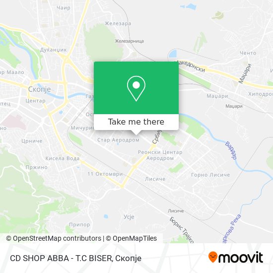 CD SHOP ABBA - T.C BISER mapa